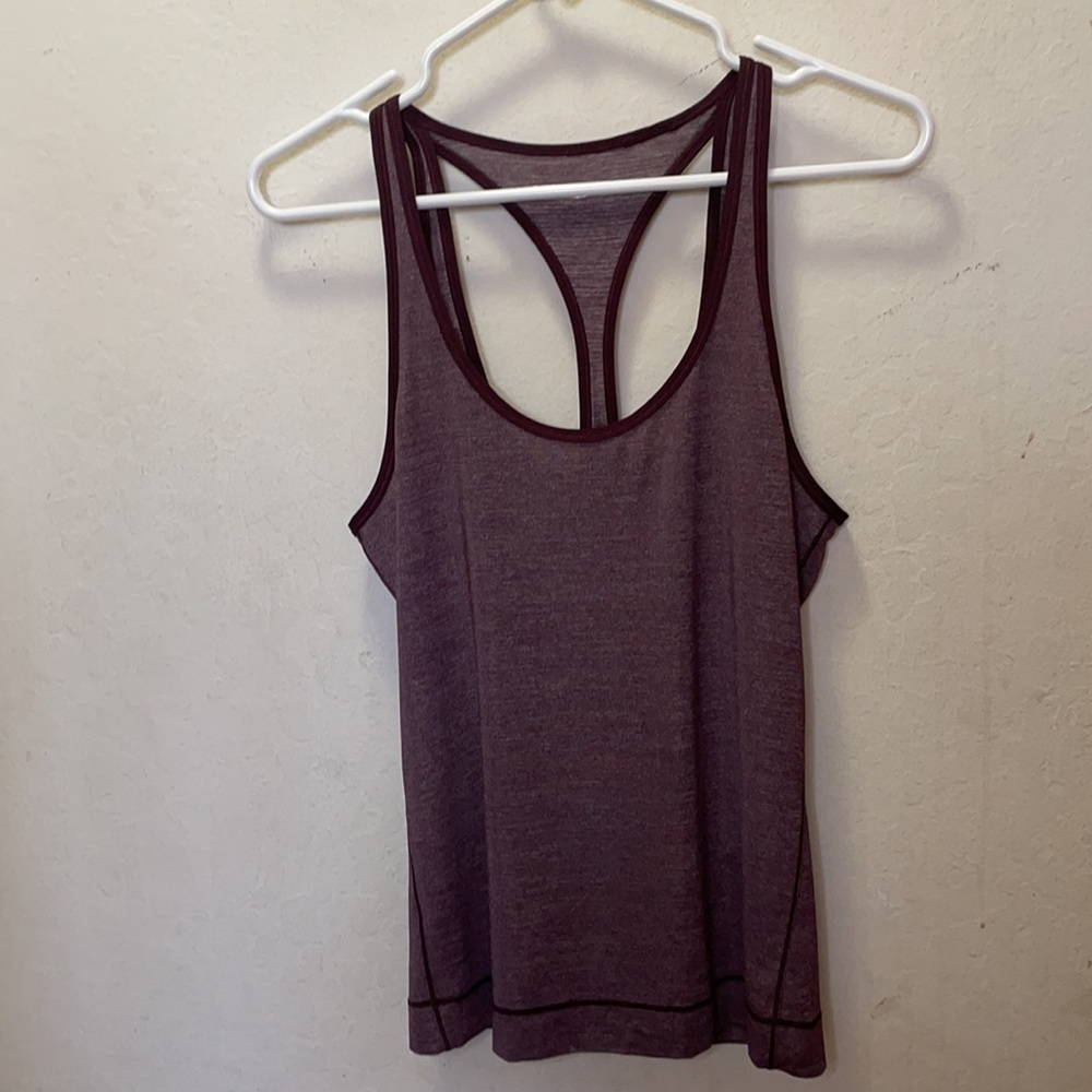 Lululemon Run The Day Tank Heathered Dark Adobe Size 6